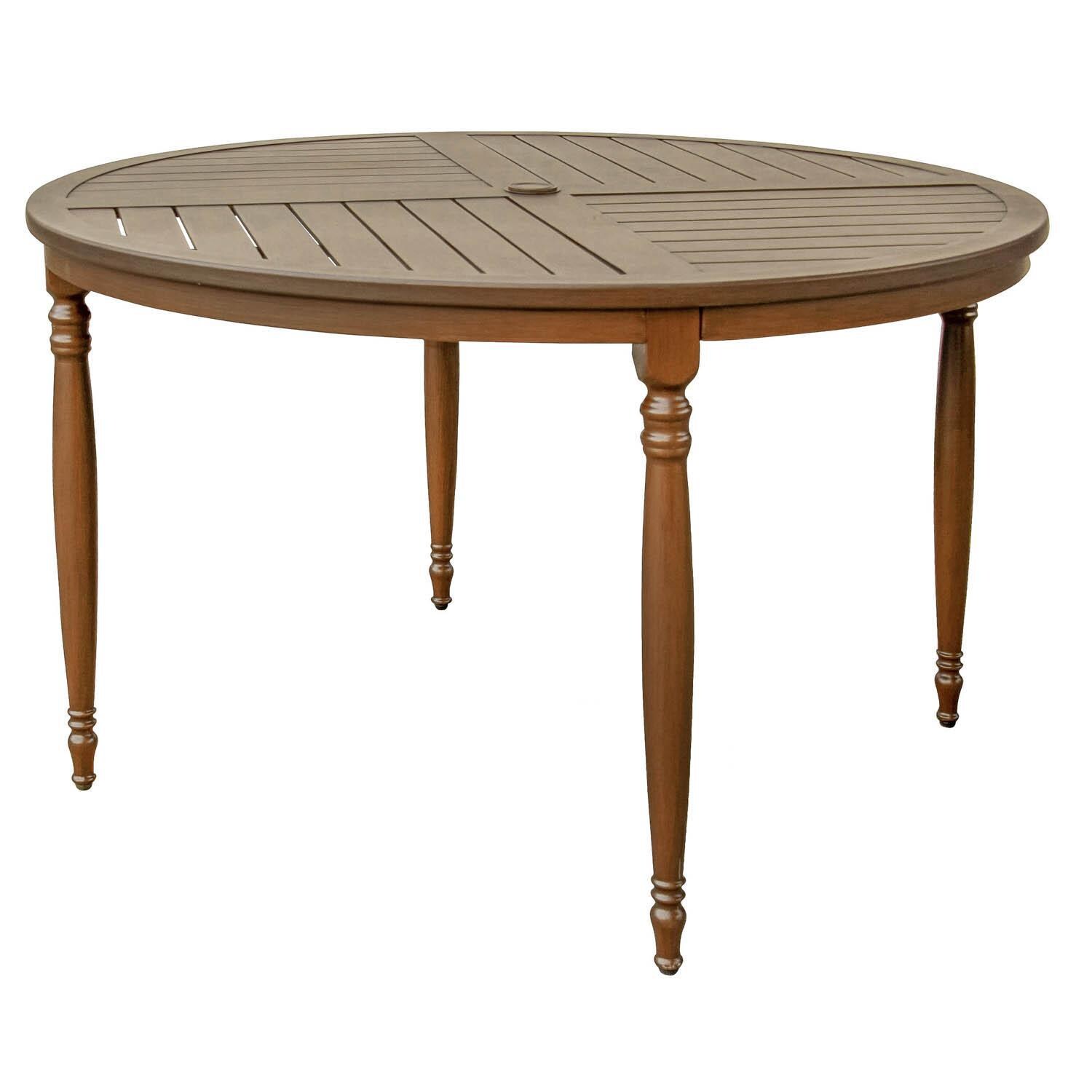 Arabella Aluminum 48-Inch Round Patio Dining Table W/ Slat Top By Lakeview Outdoor Designs thumbnail