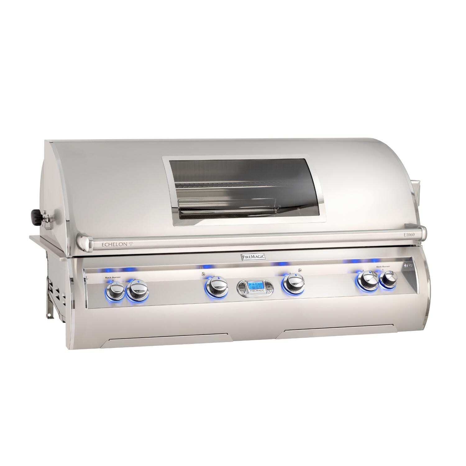 Fire Magic Echelon Diamond E1060I 48-Inch Built-In Propane Gas Grill W/ One Infrared Burner, Magic View Window, Rotisserie, & Digital Thermometer - E1060I-8L1P-W