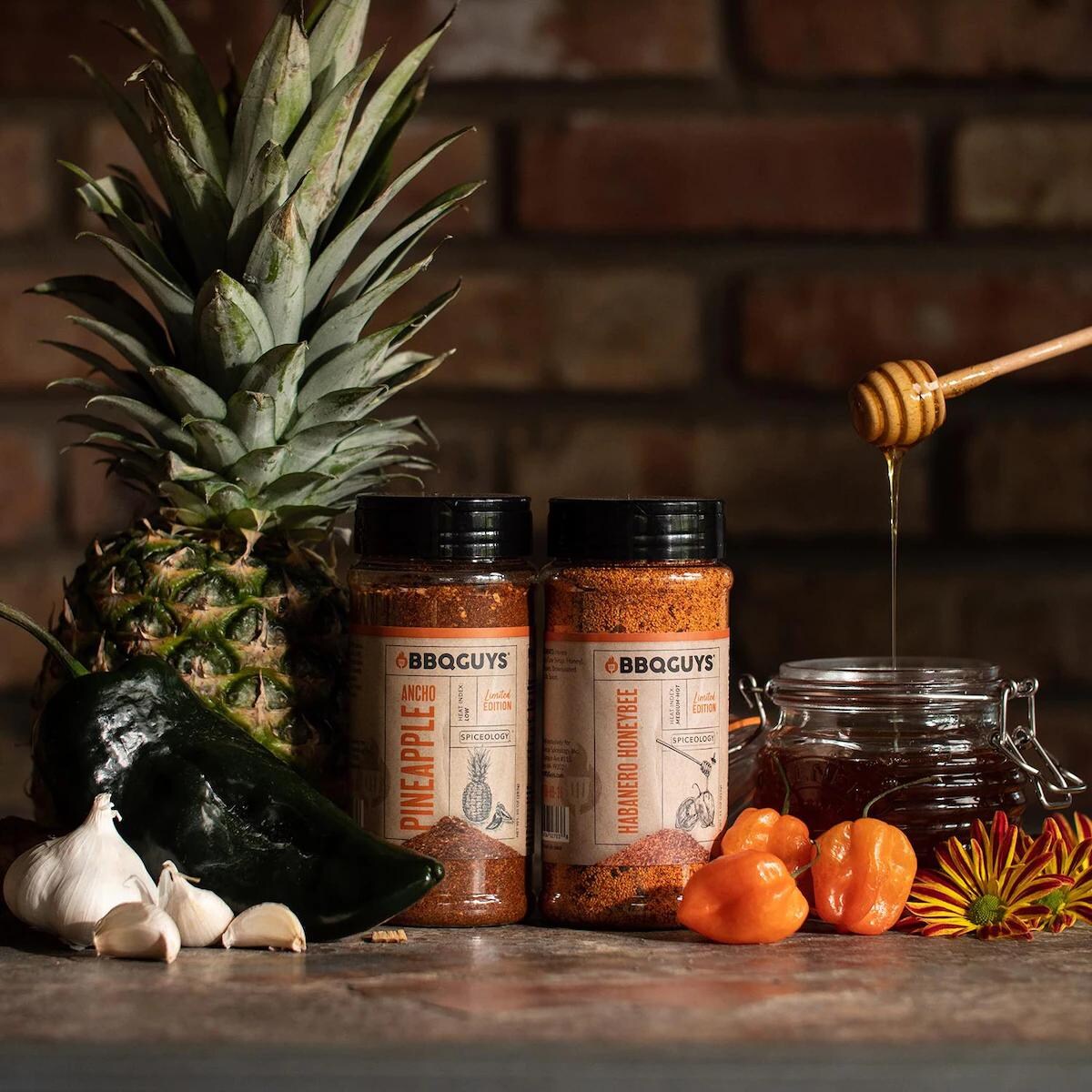 BBQGuys Signature x Spiceology Pineapple Ancho & Habanero Honeybee Rub Variety Pack