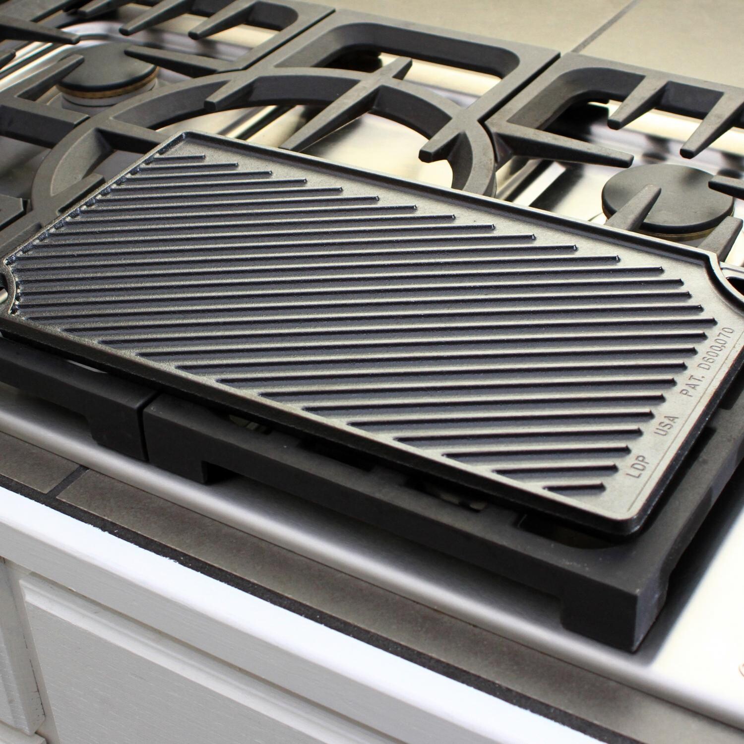 Lodge Grill/Griddle Reversible Logic Cast Iron Grill/Griddle - Grooved Side Shown thumbnail