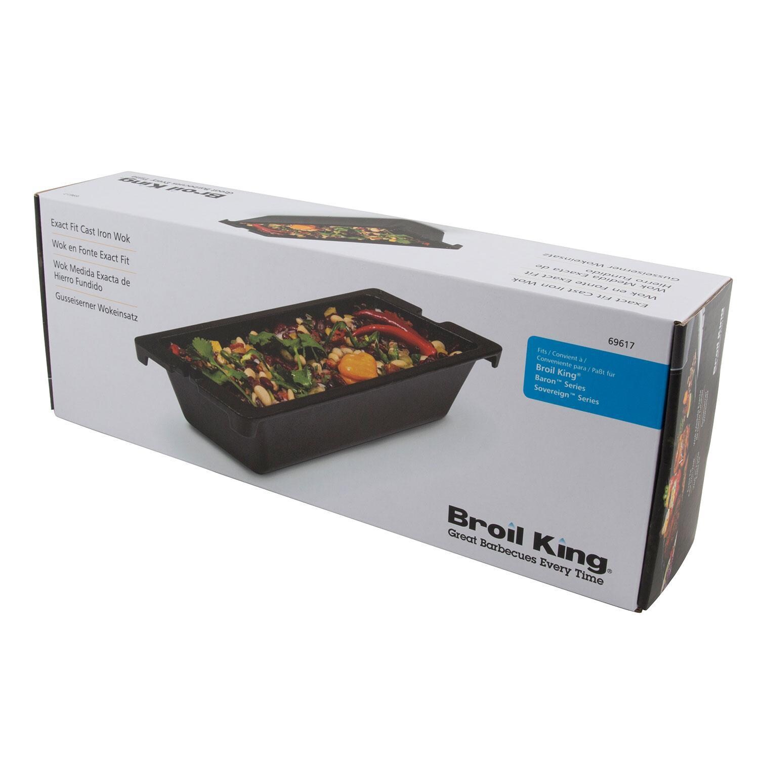 Broil King 69617 Baron/Crown Cast Iron Wok - Packaged - Left View - White Background thumbnail