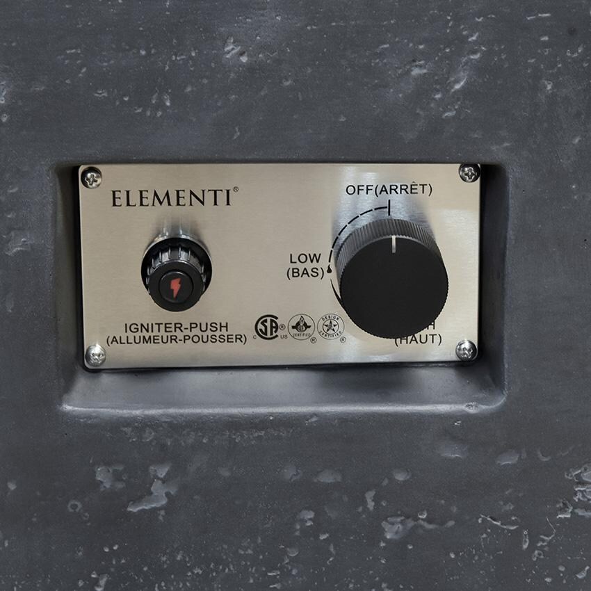 Elementi Manhattan OFG103DG-LP 36-Inch Propane Dark Gray Fire Pit Table - Ignition thumbnail