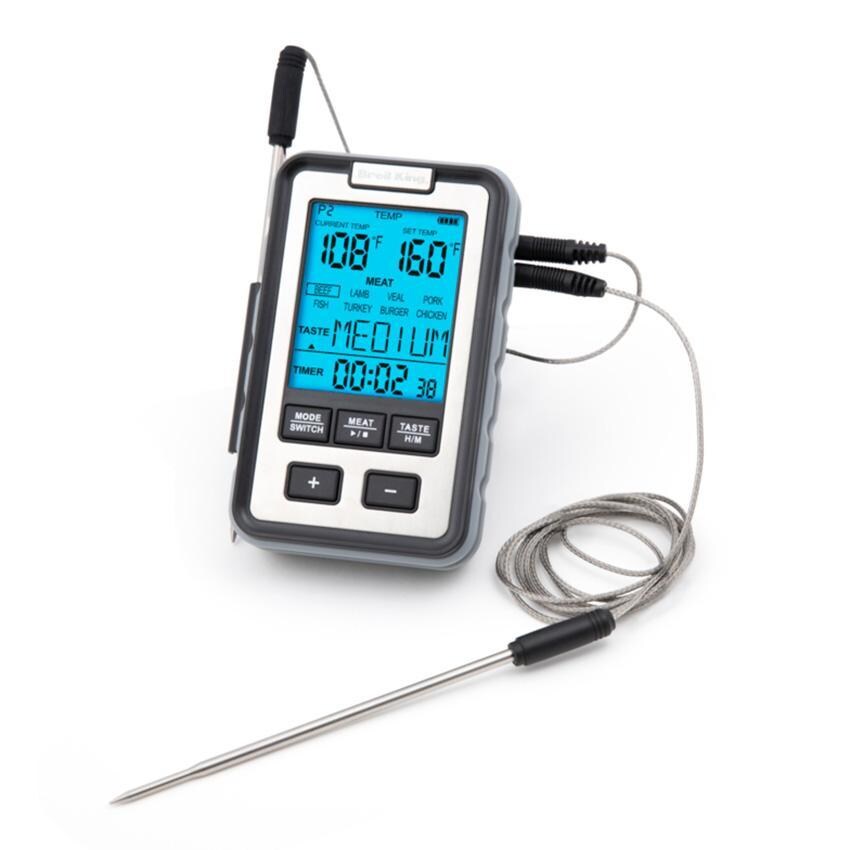 Broil King Digital Side Table Thermometer - 61935 - Turned On - White Background thumbnail