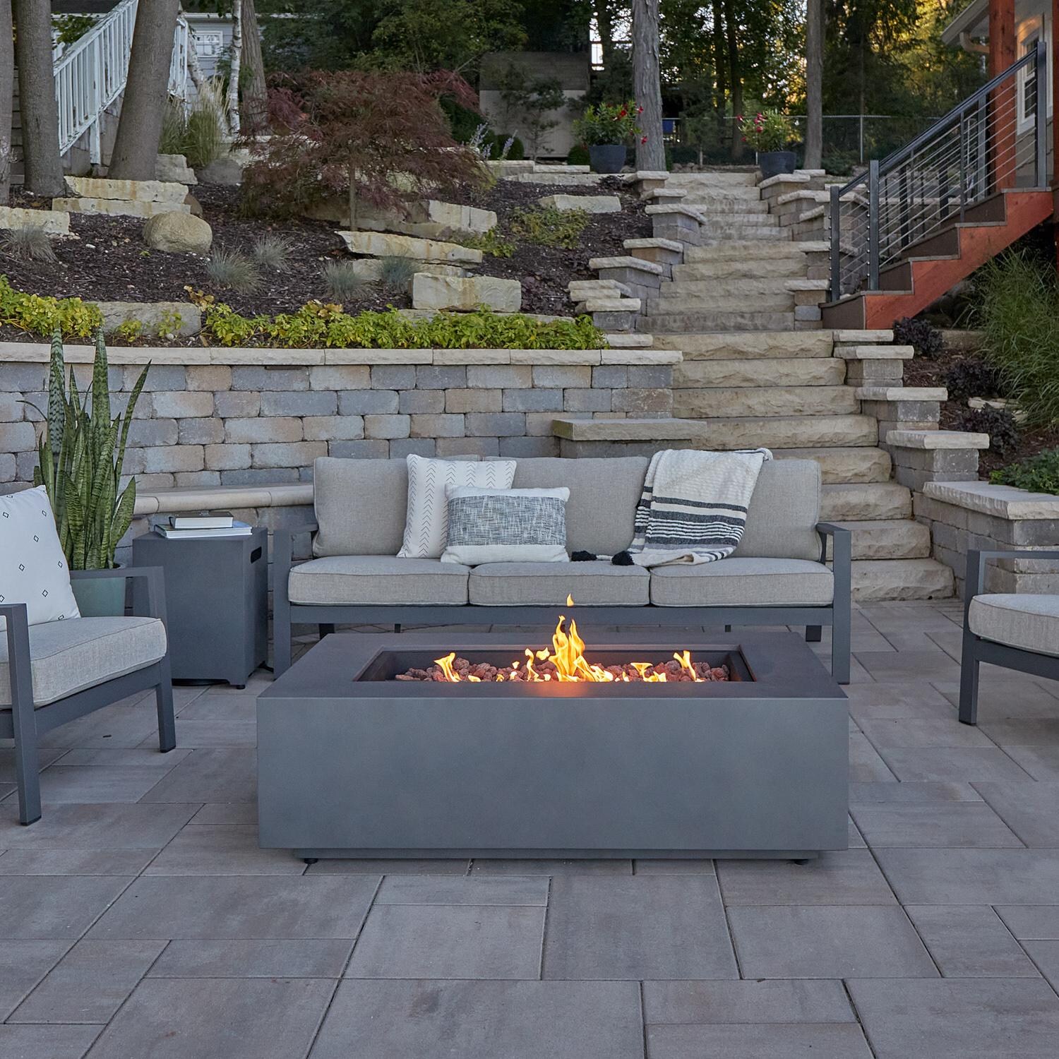 Lakeview Outdoor Designs SC-C9813NG-WSLT Elysian 50-Inch Rectangle Natural Gas Fire Table  thumbnail