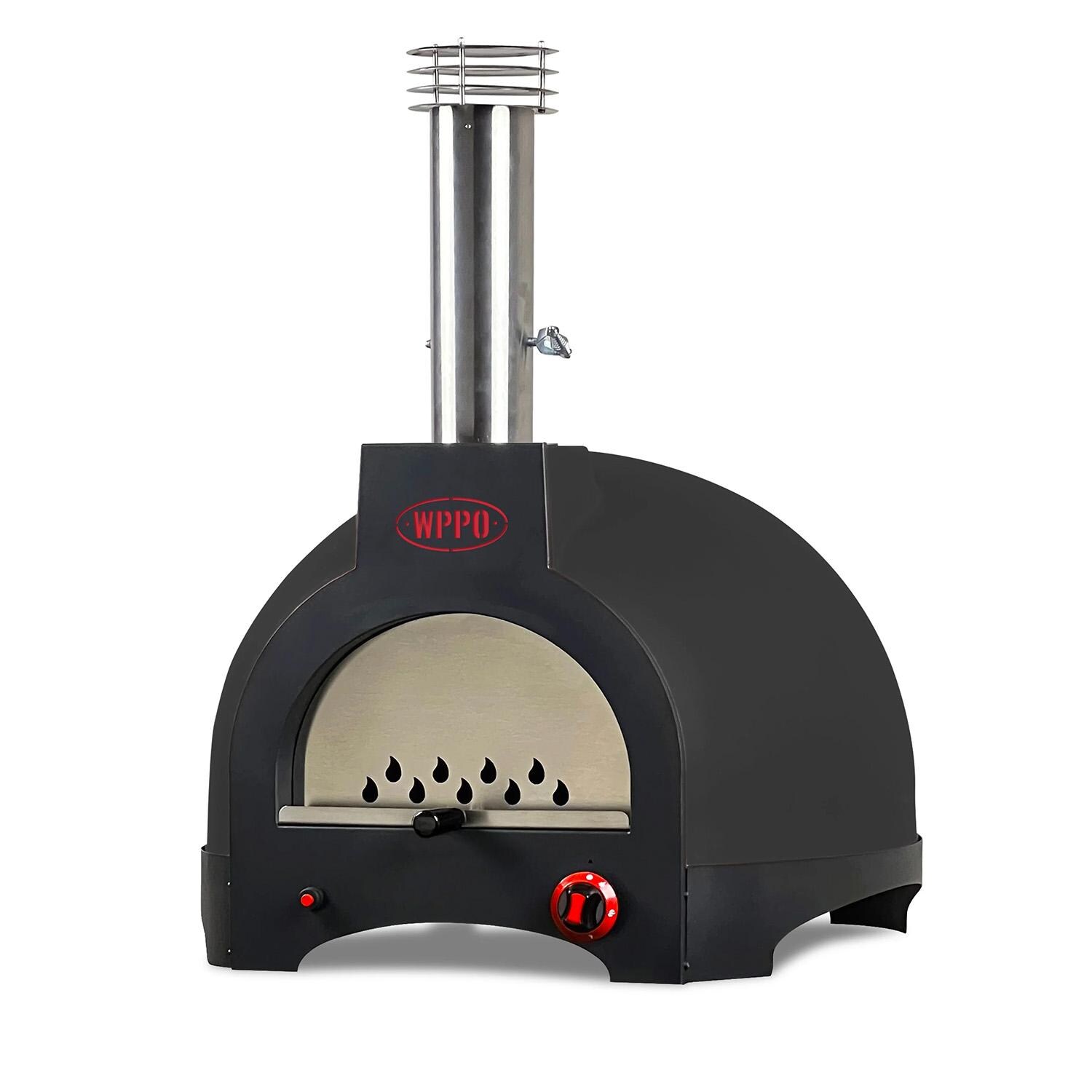 WPPO WKI66-MNB Infinity 66 Hybrid Refractory Cooking Oven w/ Wheeled Trolley - Midnight Black - Oven w/ Wheeled Trolley Only - White Background thumbnail