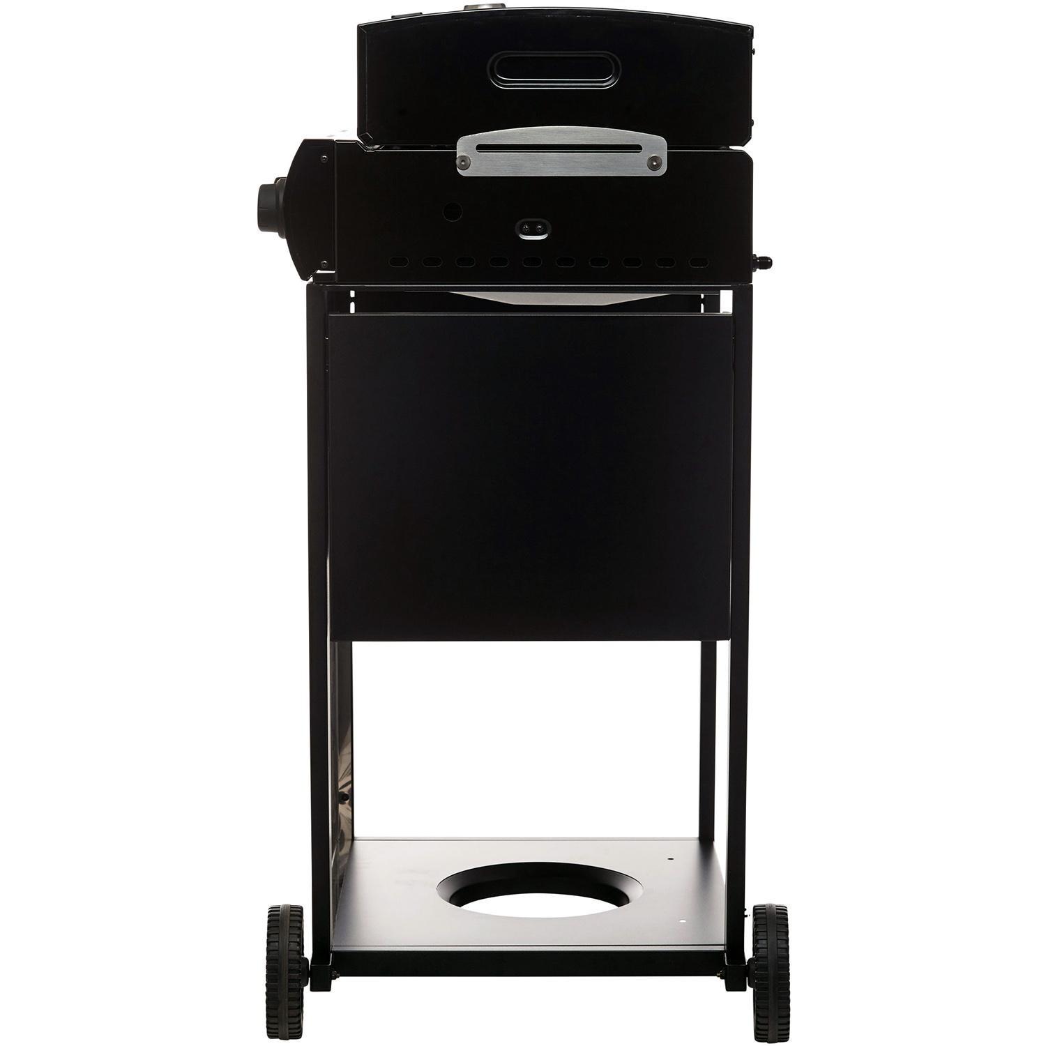 BakerStone 16-Inch Portable Propane Gas Grill With Pizza Oven Box & Cart - Propane Tank Storage Built Into Cart thumbnail