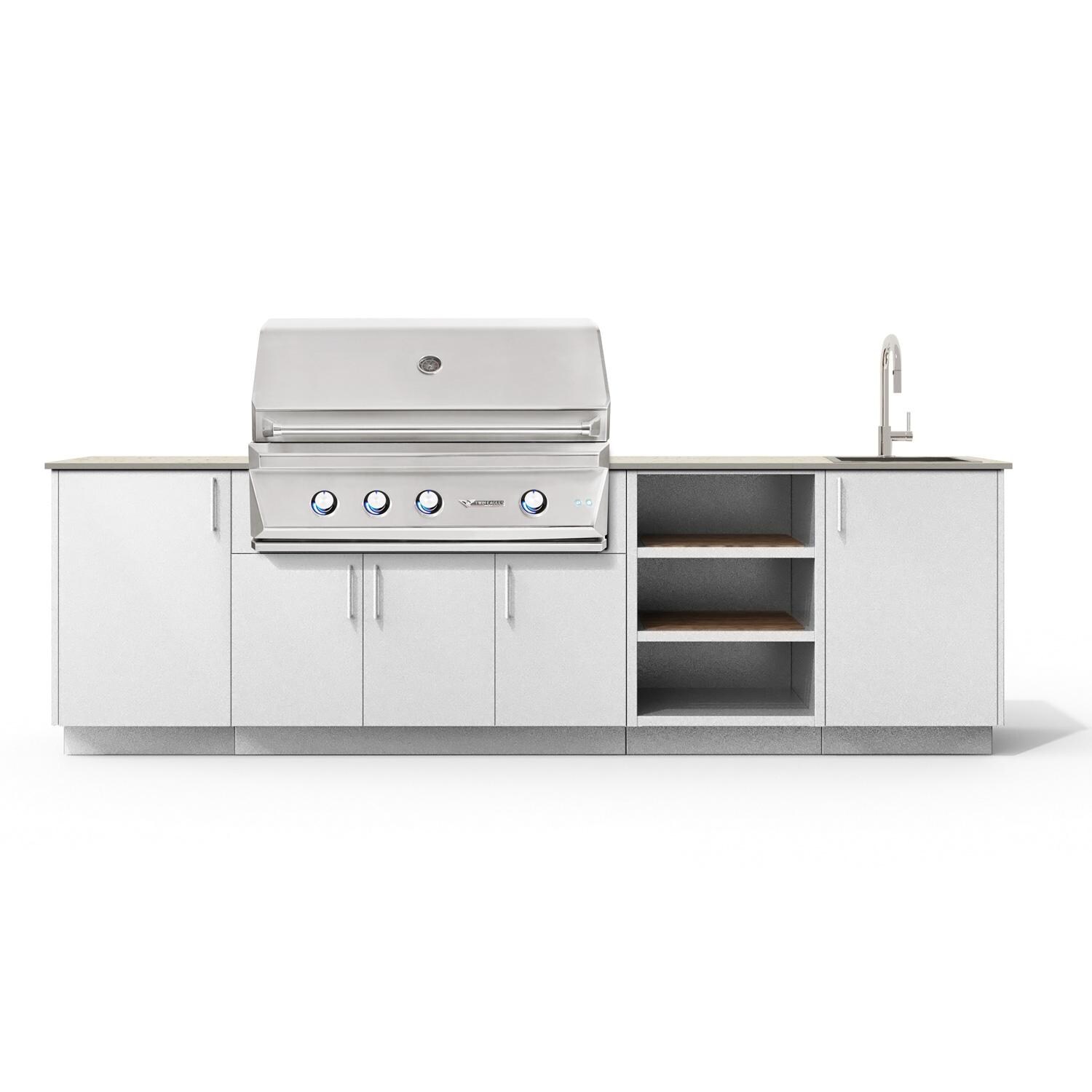 Urban Bonfire B-Mist-42-TwinEagles-Danae-Chantilly Mist 42 Outdoor Kitchen w/ Twin Eagles Propane Grill, Danae Countertop & Chantilly Finish thumbnail