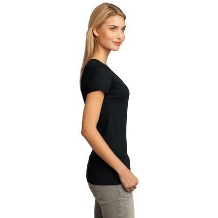 District Threads Ladies Deep Scoop T-Shirt 4XL - Black