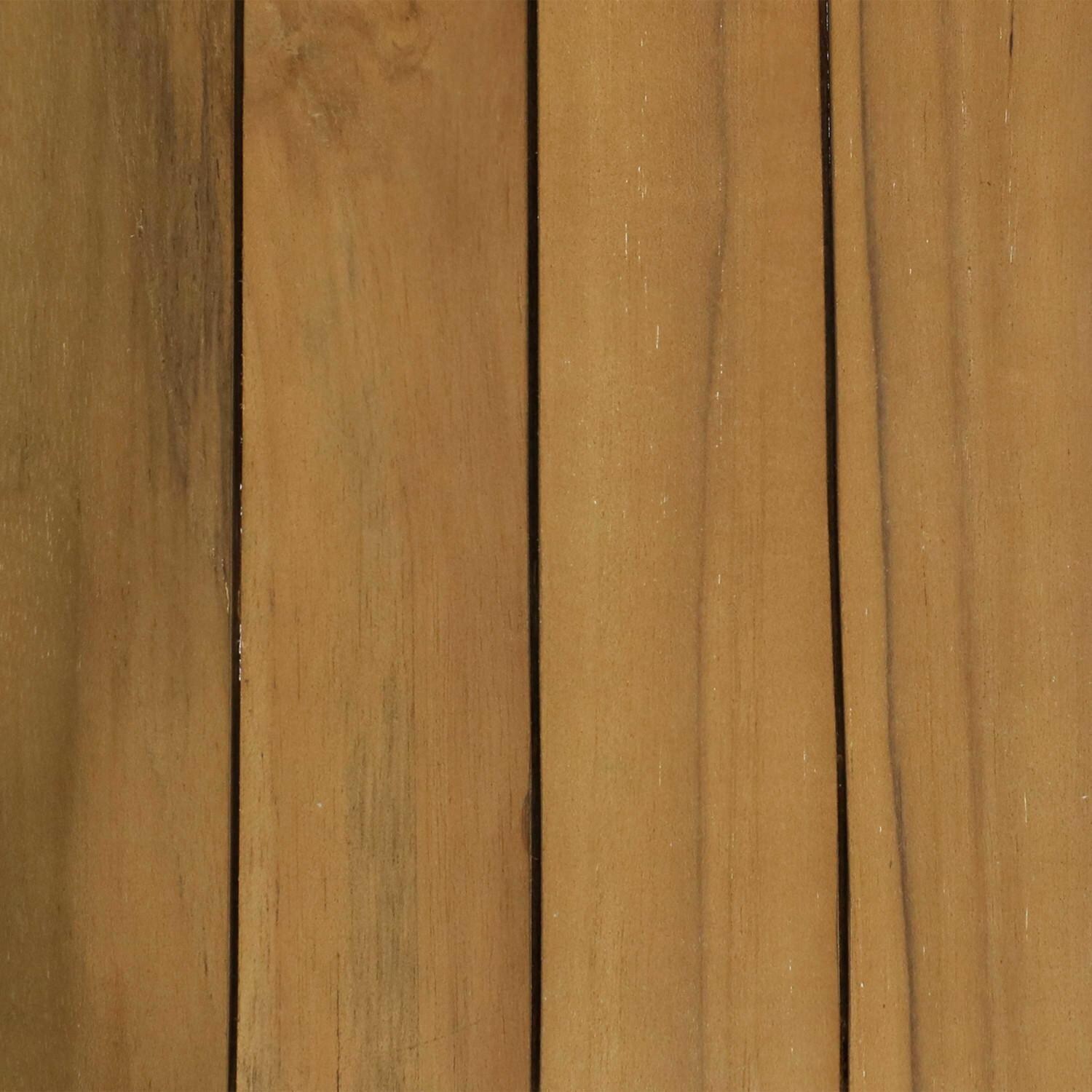 Ultimate Patio 32-Inch Teak Square Outdoor Dining Table - Slat Detail thumbnail