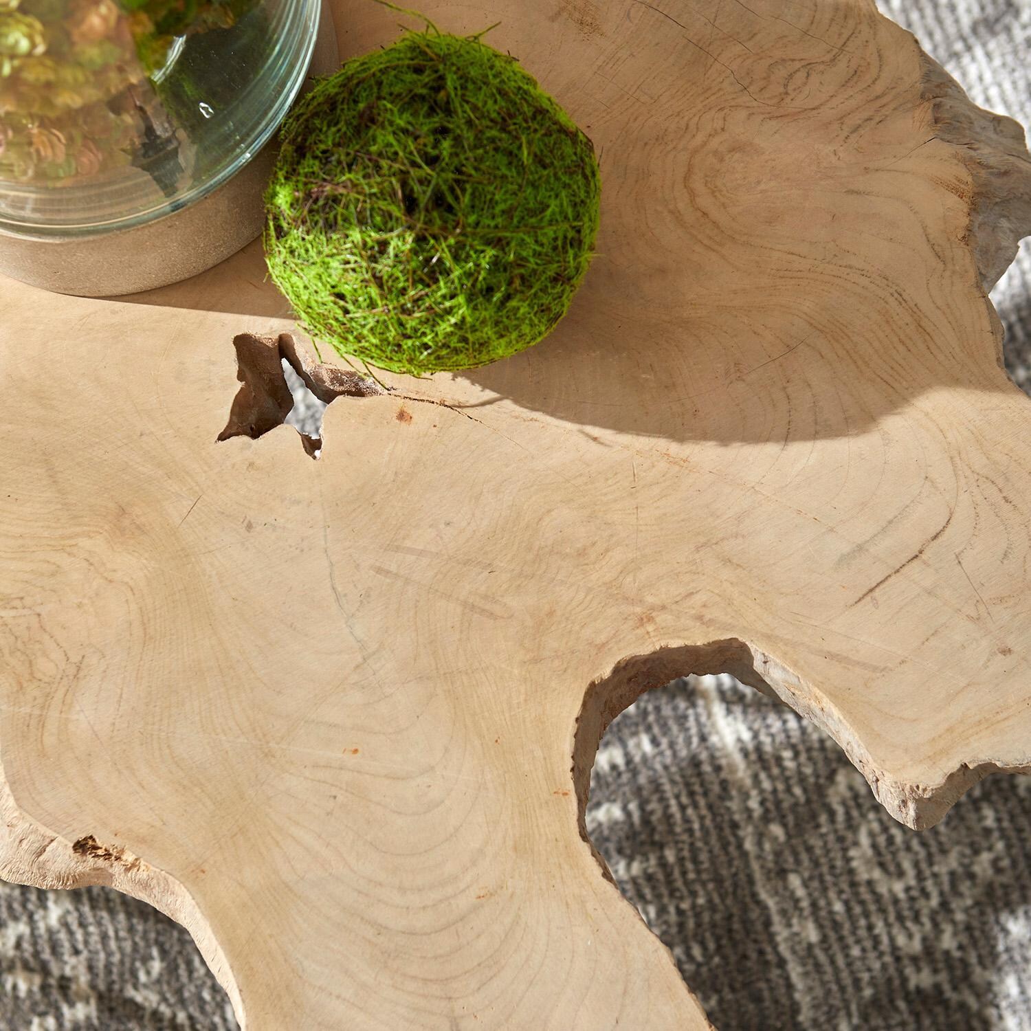 Lakeview Gray Teak Nesting Coffee Table - Top Detail thumbnail