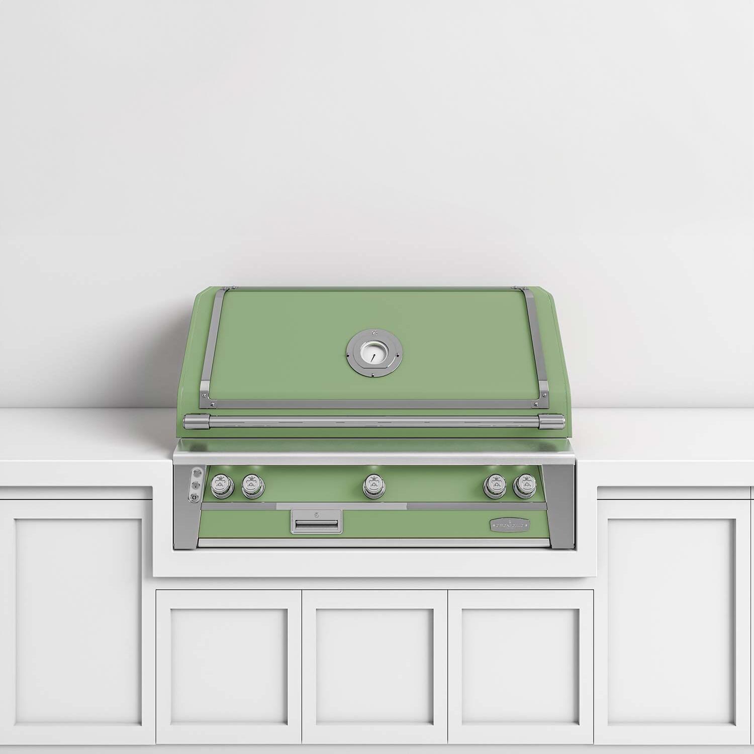Officine Gullo BBQ42BI03 42-Inch OG Professional Propane Grill in Matcha - White Background thumbnail