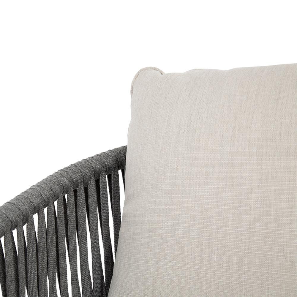 Sunset West - 4201-21-57005 - Florence Olefin Rope & Aluminum Patio Club Chair W/ Sunbrella Echo Ash Cushions - Back Detail thumbnail