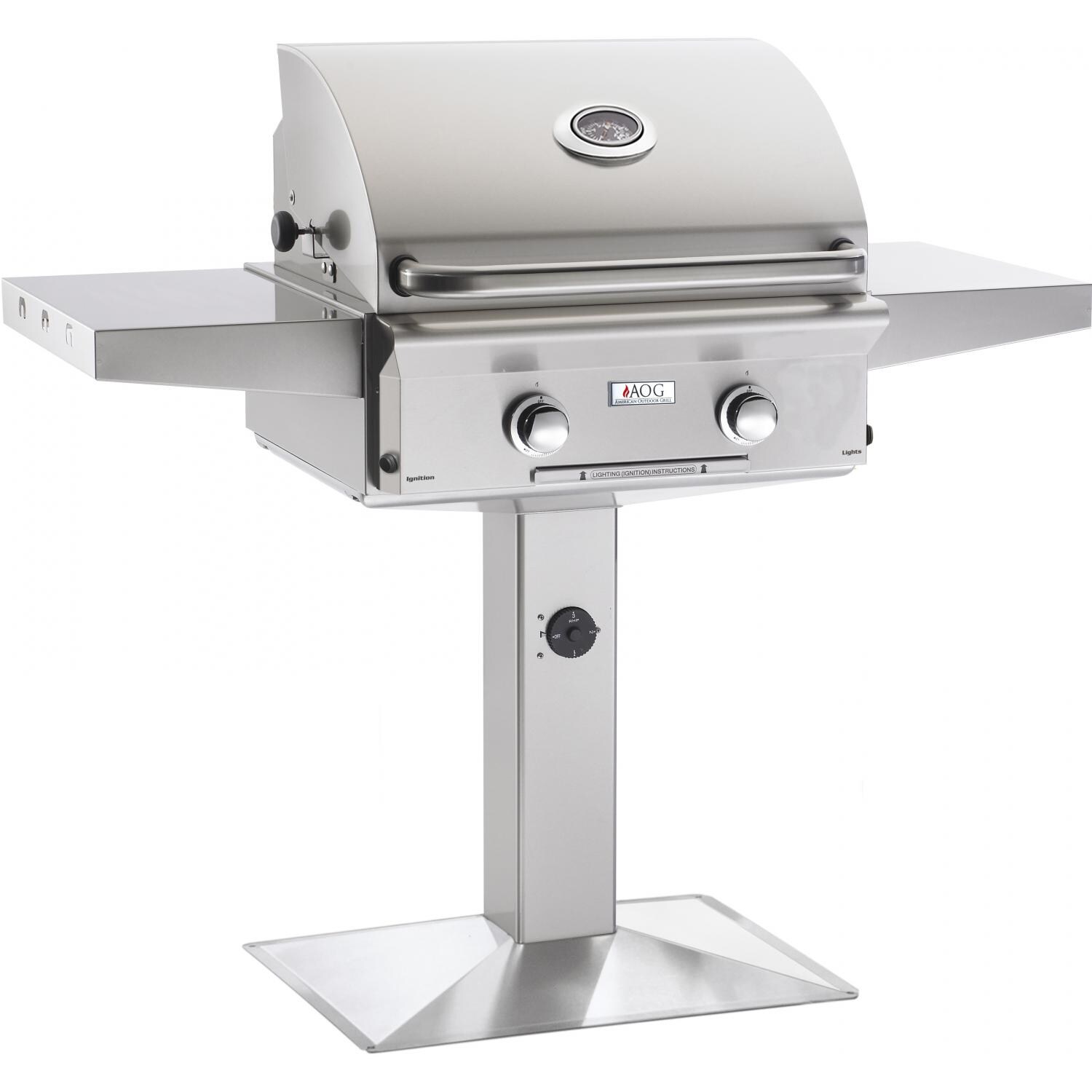 American Outdoor Grill L-Series 24-Inch 2-Burner Freestanding Natural Gas Grill On Pedestal - 24NPL-00SP thumbnail