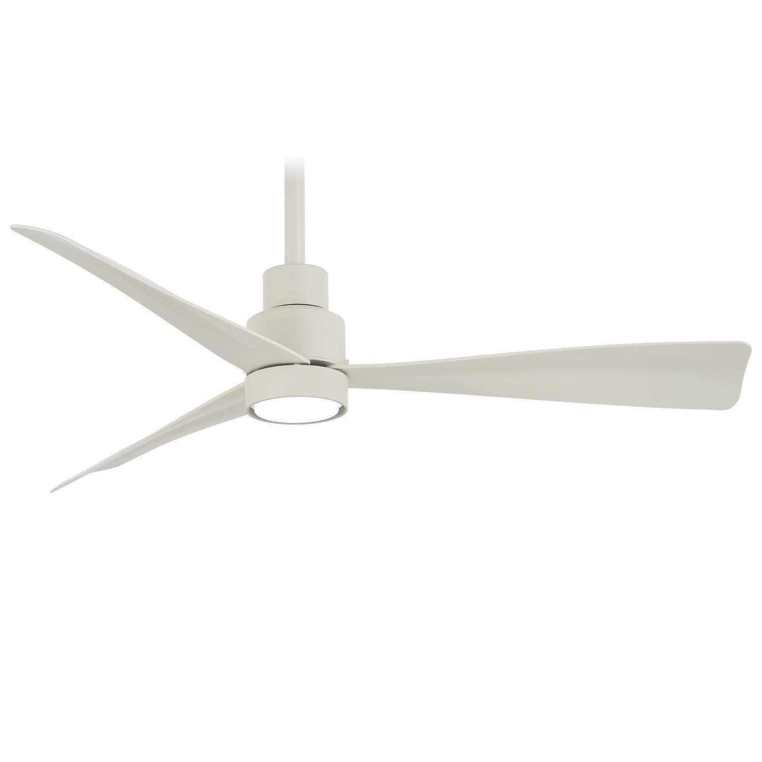 Minka-Aire F786-WHF Simple 44-Inch 3-Blade Ceiling Fan in Flat White Finish w/ Flat White Blades - Short Downrod thumbnail