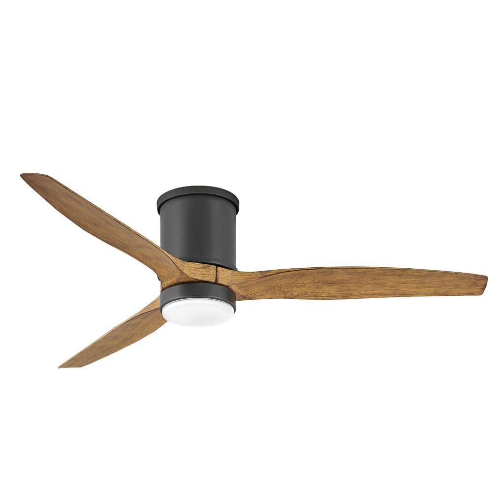 Hinkley Lighting Hover Flush 52-Inch LED Indoor / Outdoor Ceiling Fan - Matte Black - 900852FMB-LWD