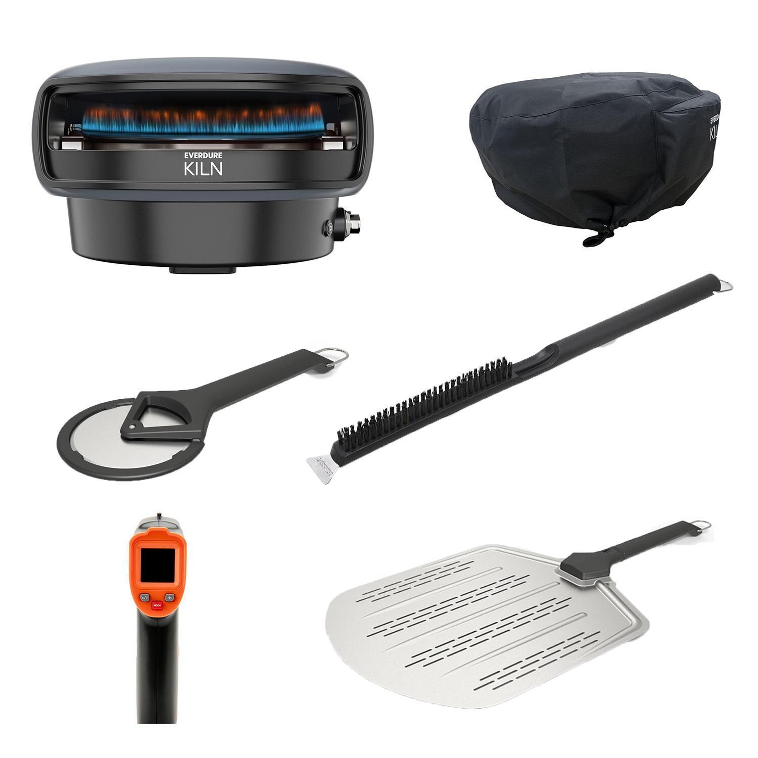 Everdure EKILN2GUS Kiln 2 Burner Pizza Oven - PIZZA LOVER Bundle - Graphite - White Background thumbnail