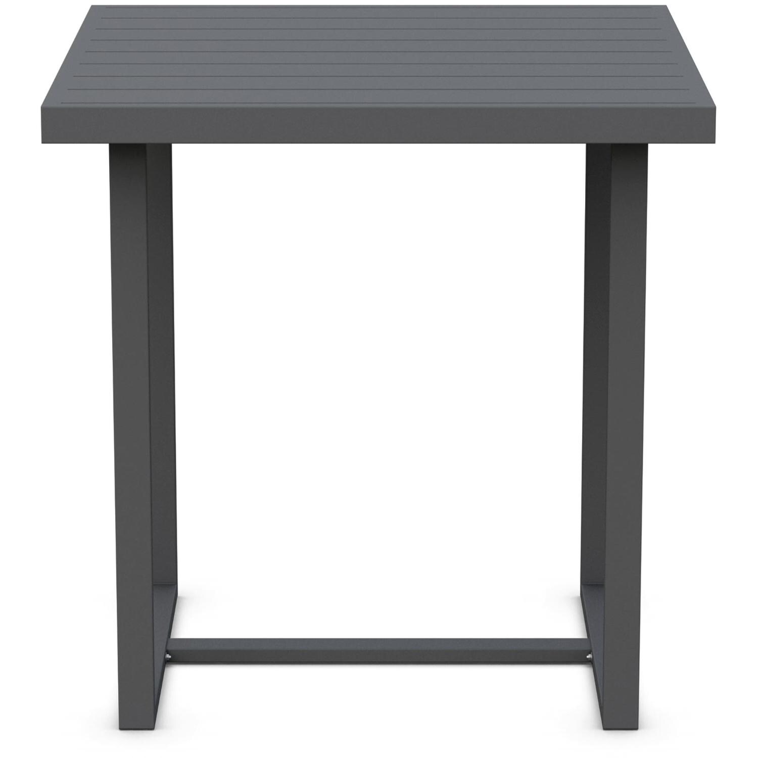 Azzurro Living Pavia 35 Inch Charcoal Aluminum Counter Table - Front - White Background thumbnail