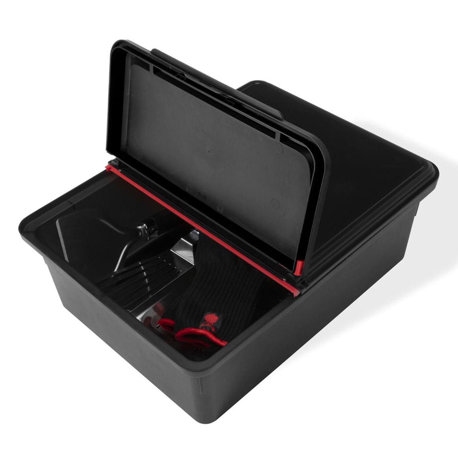 Weber 3400107 Works Outdoor Storage Bin - Angled Full Other Side - White Background thumbnail