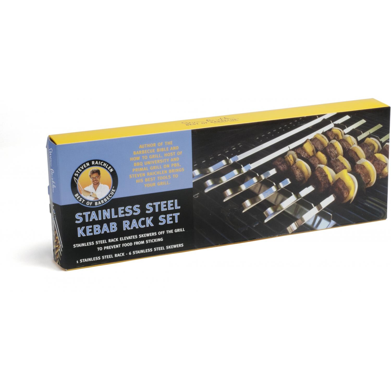 Steven Raichlen Stainless Steel Kebab Rack Set Package thumbnail