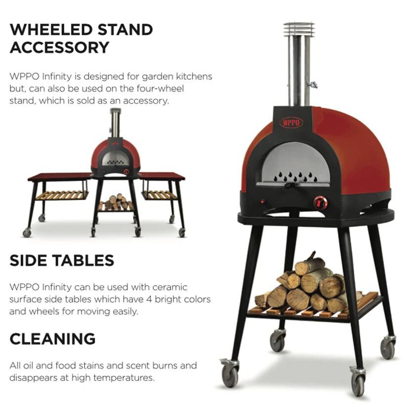 WPPO WKI50-FY Infinity 50 Hybrid Refractory Cooking Oven w/ Wheeled Trolley - Faro Yellow - Accessories (Sold Separately) - Detail thumbnail