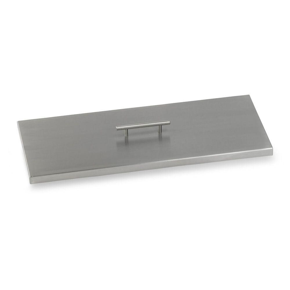 BBQGuys Signature 27-Inch Rectangular Stainless Steel Drop-In Pan Cover - SS-CV-AFPP-24