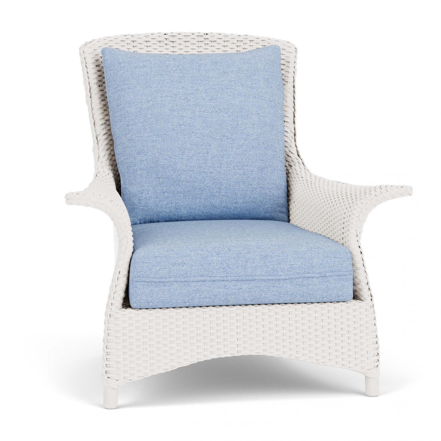 Lloyd Flanders Mandalay Lounge Chair in White Finish with Demo Skyway fabric thumbnail