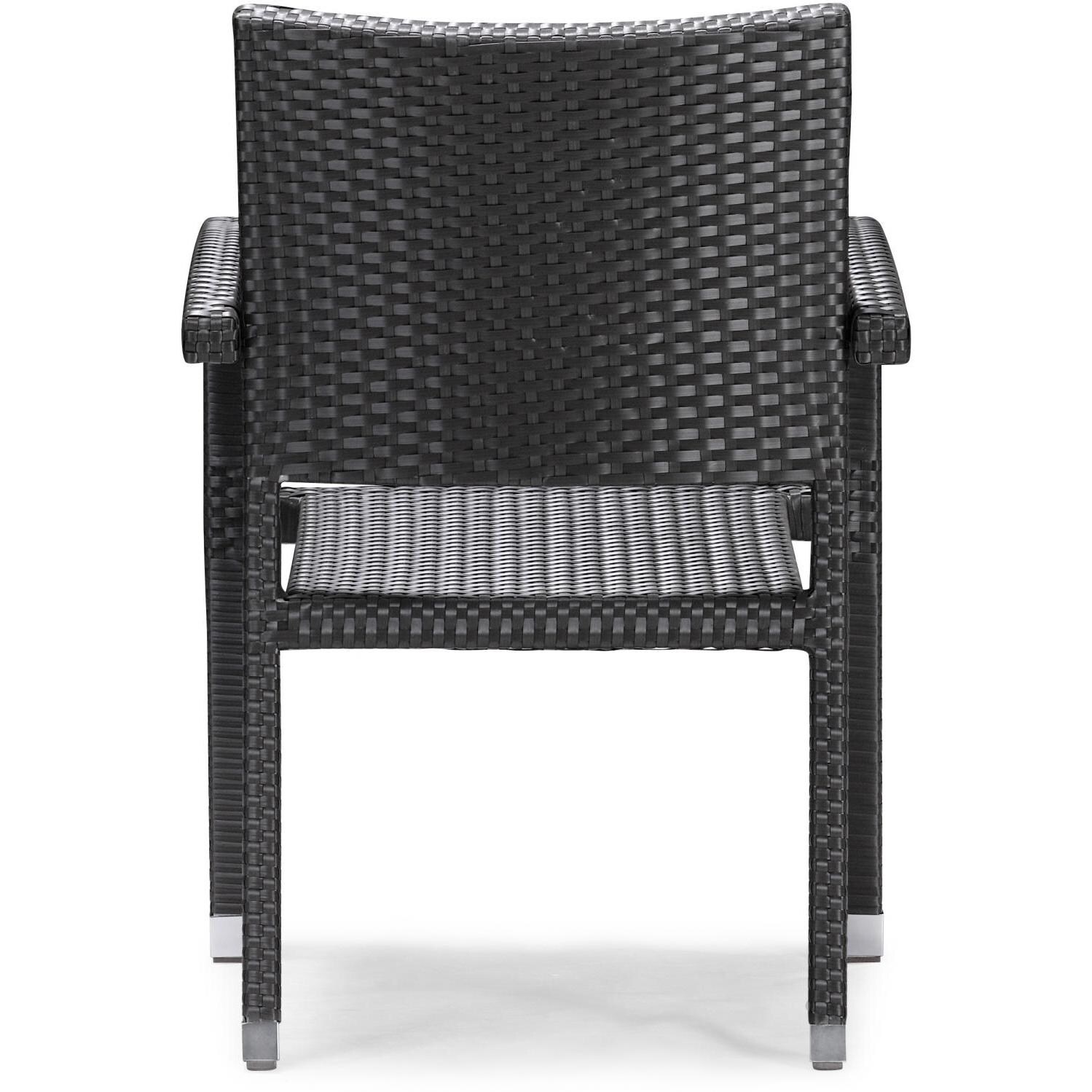 Zuo Modern Boracay Patio Dining Set With Glass Top Table Seats 4