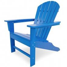 South Beach Recycled Plastic Wood Patio Adirondack Chair By POLYWOOD - Pacific Blue