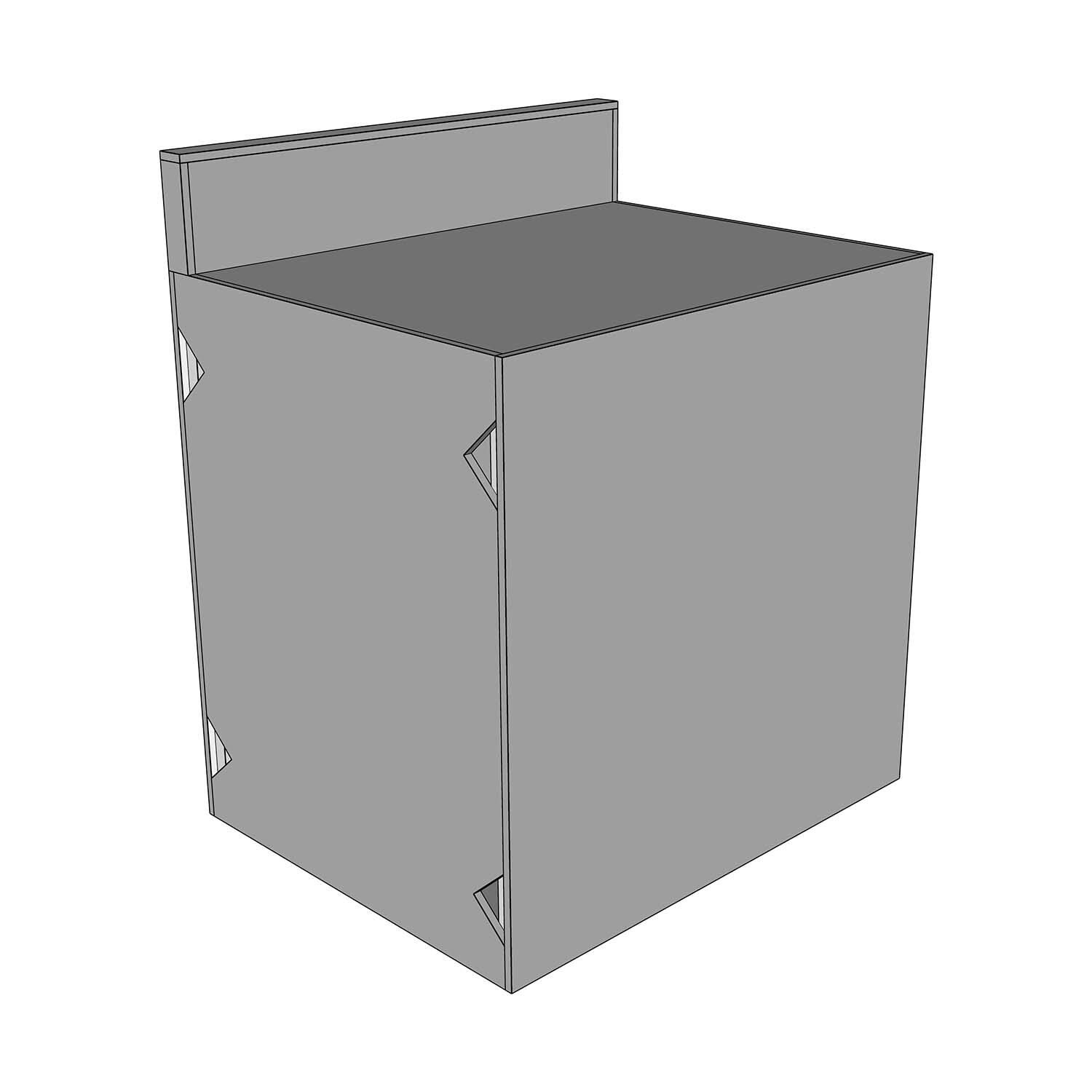 Universal 36-Inch Ready To Finish BBQ Island Appliance And Storage Cabinet W/Backsplash - White Baackground thumbnail