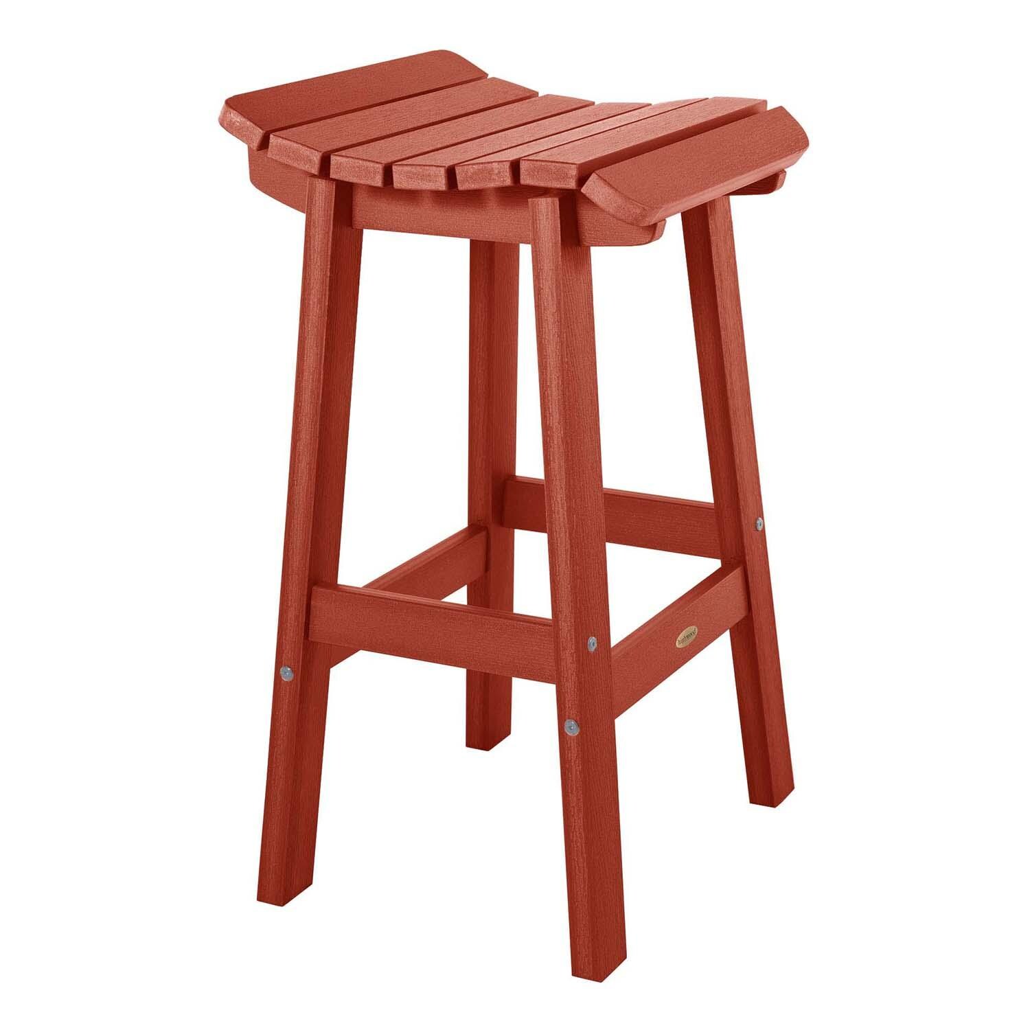 Costa Brook Polyresin Bar Stool in Rustic Red By Lakeview Outdoor Designs - White Background thumbnail