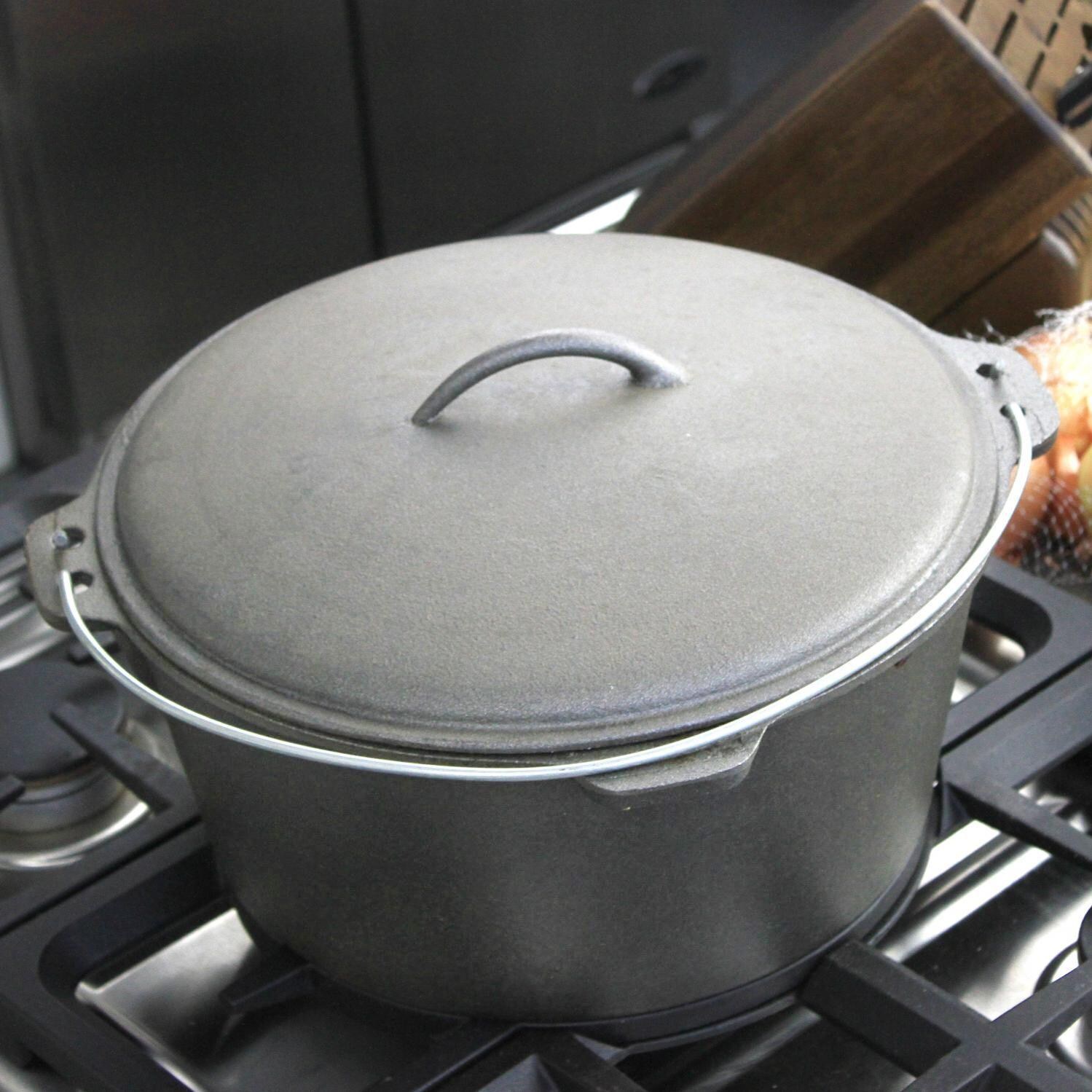 Cajun Cookware 12-Quart Unseasoned Cast Iron Dutch Oven - Lifestyle View thumbnail