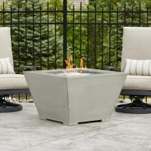The Outdoor GreatRoom Company Cove 37-Inch Square Natural Gas Fire Pit Bowl with 24-Inch Crystal Fire Burner - Ships As Propane With Conversion Fittings - Natural Grey - CV-2424-NG