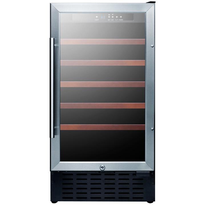 Summit 18Inch 34 Bottle ADA Compliant Wine Cooler Stainless Steel