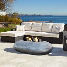 Prism Hardscapes Pebble 56-Inch Propane Fire Bowl - Pewter - PH-410-4LP image