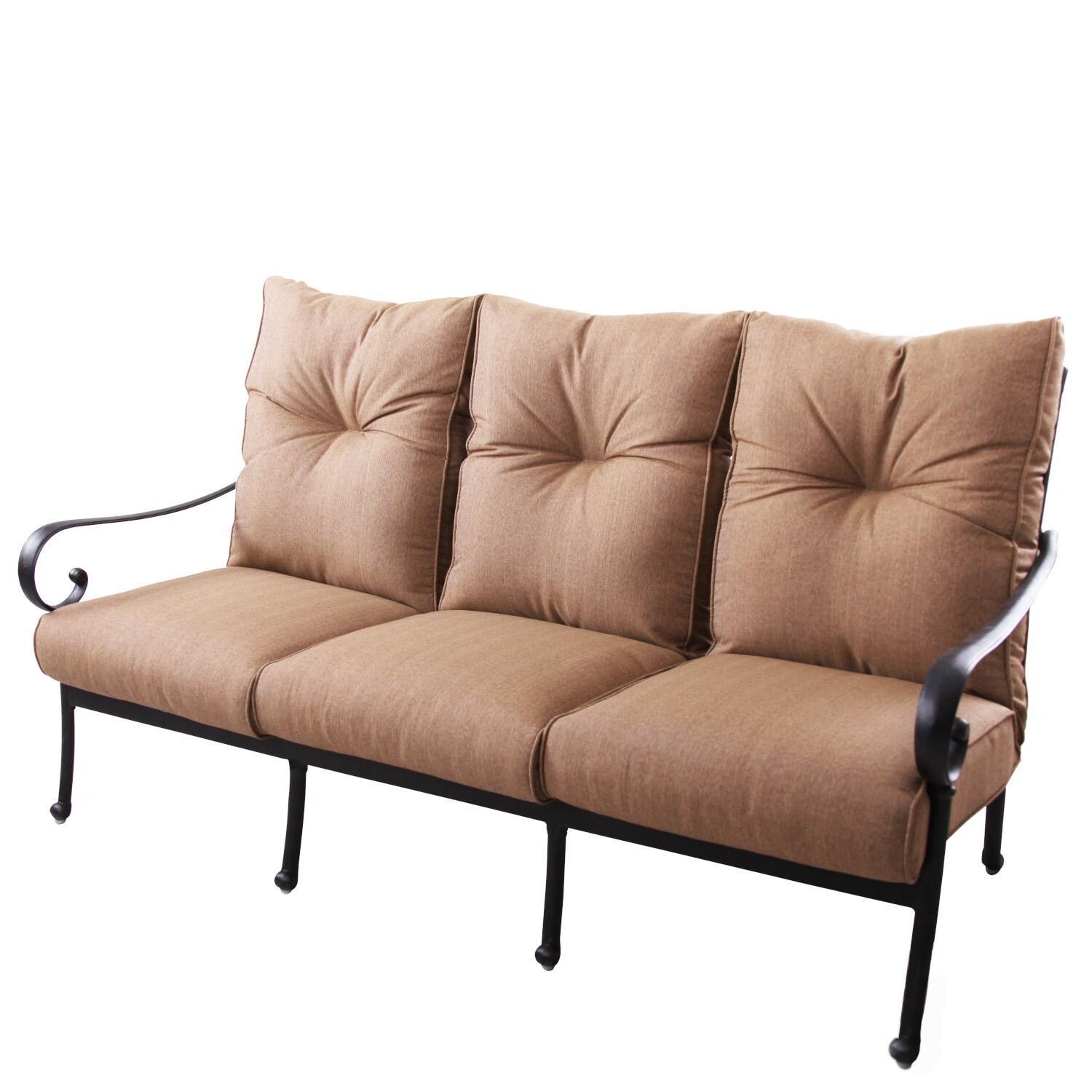 Darlee Santa Anita Replacement Sofa Sunbrella Cushion - Linen Sesame - Frame Not Included - White Background thumbnail