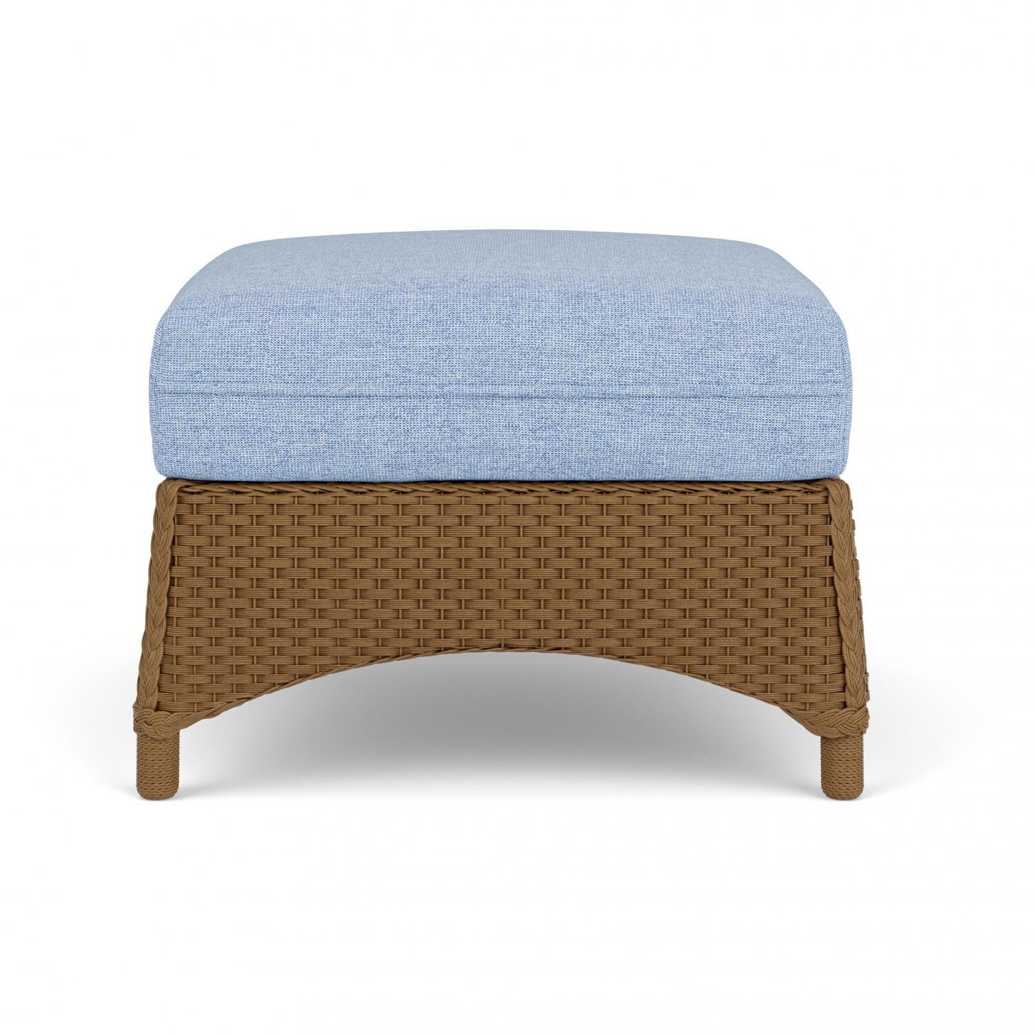 Mandalay Lloyd Loom Ottoman in Hickory/Demo Skyway by Lloyd Flanders