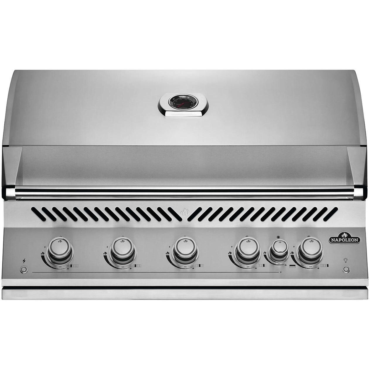 Napoleon BIG38RBNSS Built-In 700 Series 38-Inch Natural Gas Grill with Infrared Rear Burner & Rotisserie Kit - Lights Off thumbnail