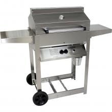 Phoenix Grill SD Stainless Steel Propane Gas Riveted Grill Head On Stainless Steel Cart image