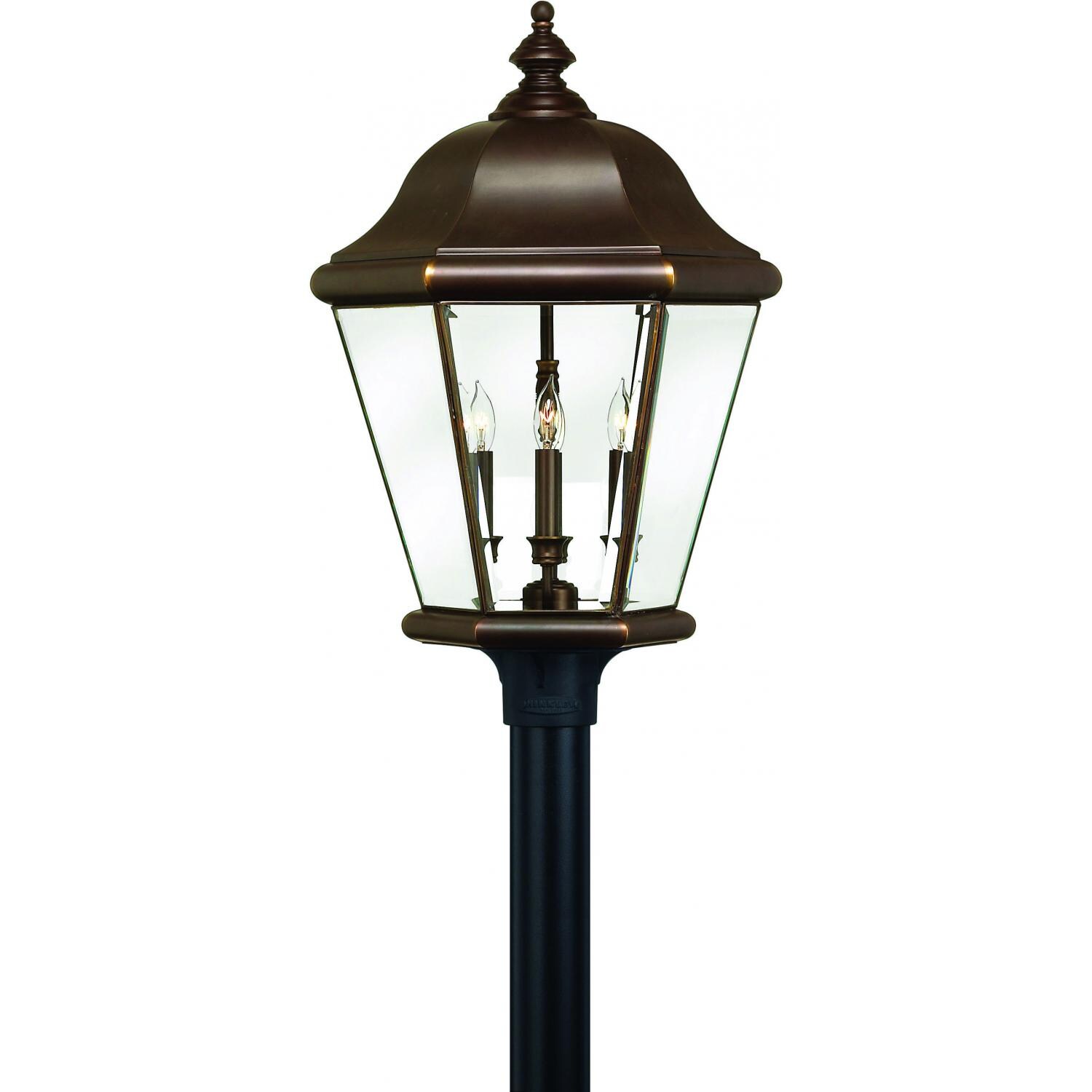 Hinkley Lighting Clifton Park Four Light 27-Inch Outdoor Post Light - Copper Bronze - 2407CB