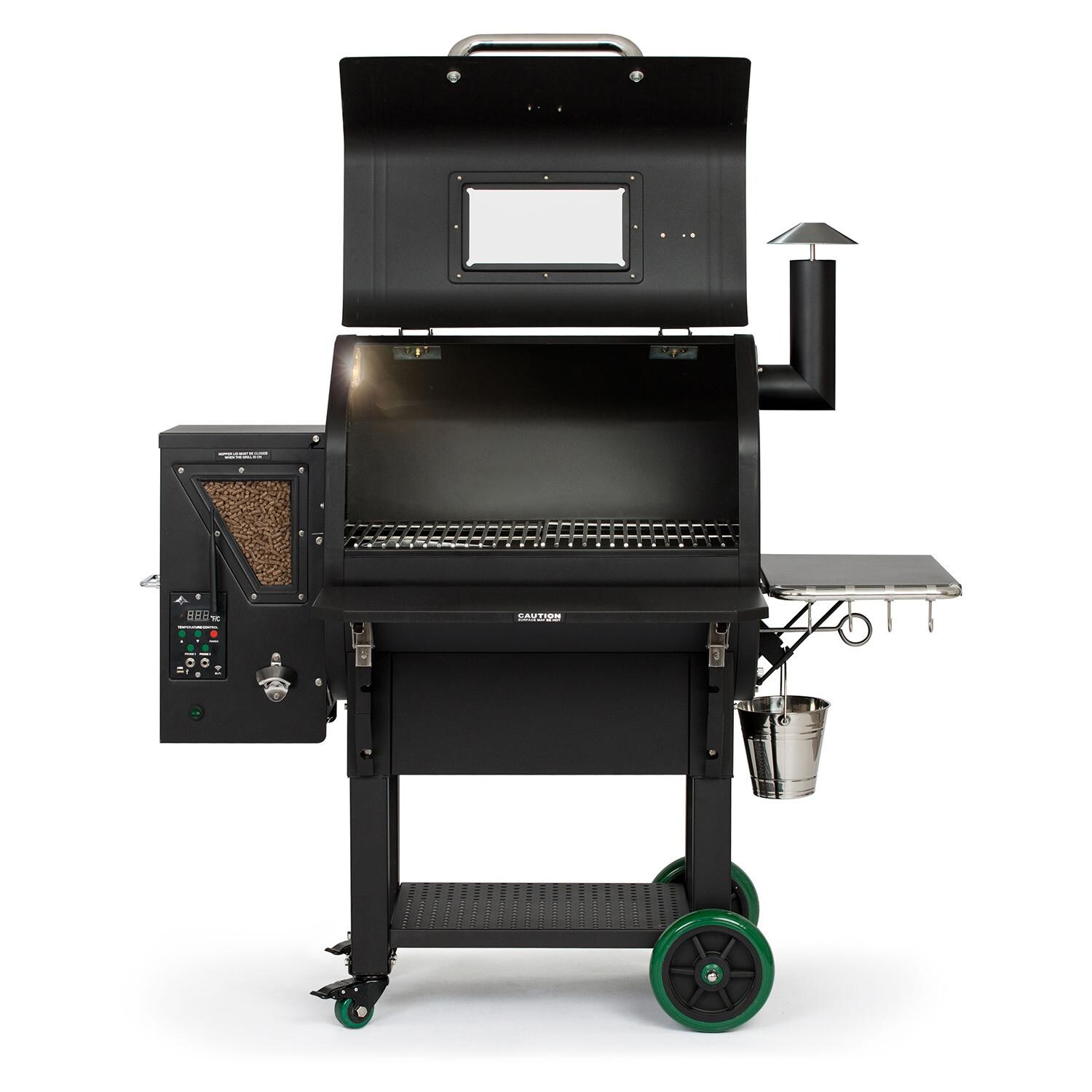 Green Mountain Grills Ledge Wi-Fi Controlled Wood Pellet Grill - Open thumbnail