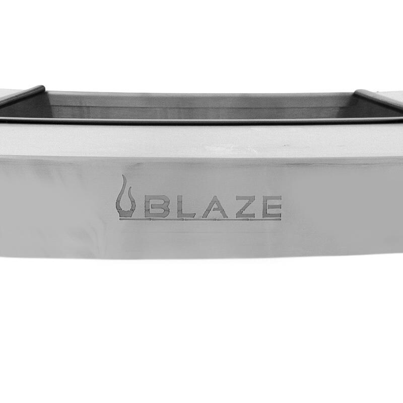 Blaze 20-Inch Freestanding Cast Aluminum Kamado Grill With Round Shelf - Laser Cut Logo Detail thumbnail