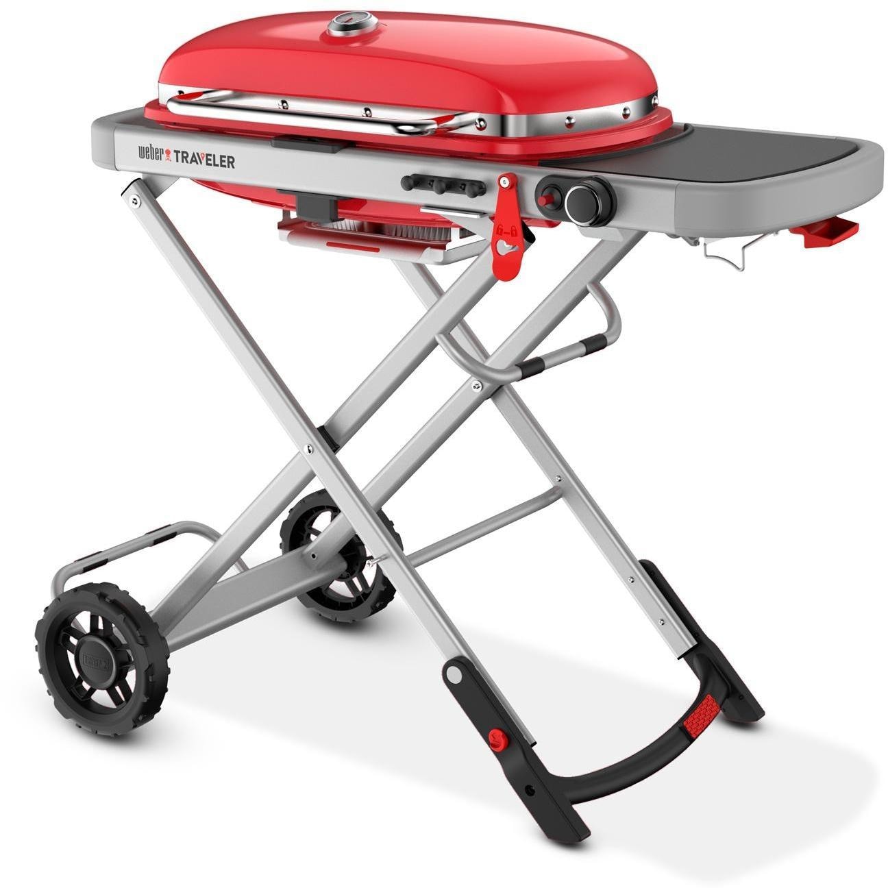 er Traveler Portable Propane Gas Grill Red 9030001 BBQGuys
