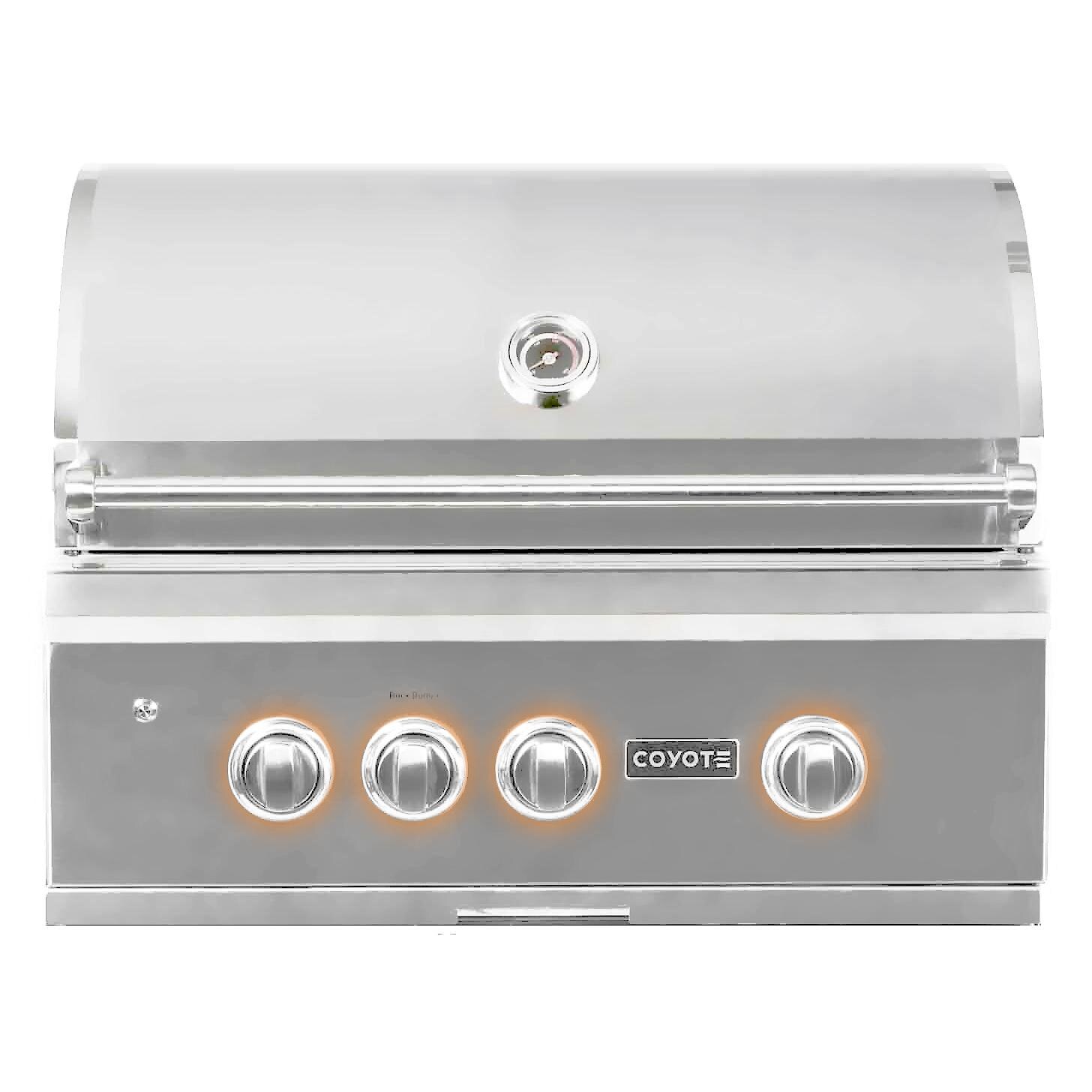 Coyote S-Series 30-Inch 3-Burner Built-In Natural Gas Grill With RapidSear Infrared Burner & Rotisserie - C2SL30NG thumbnail