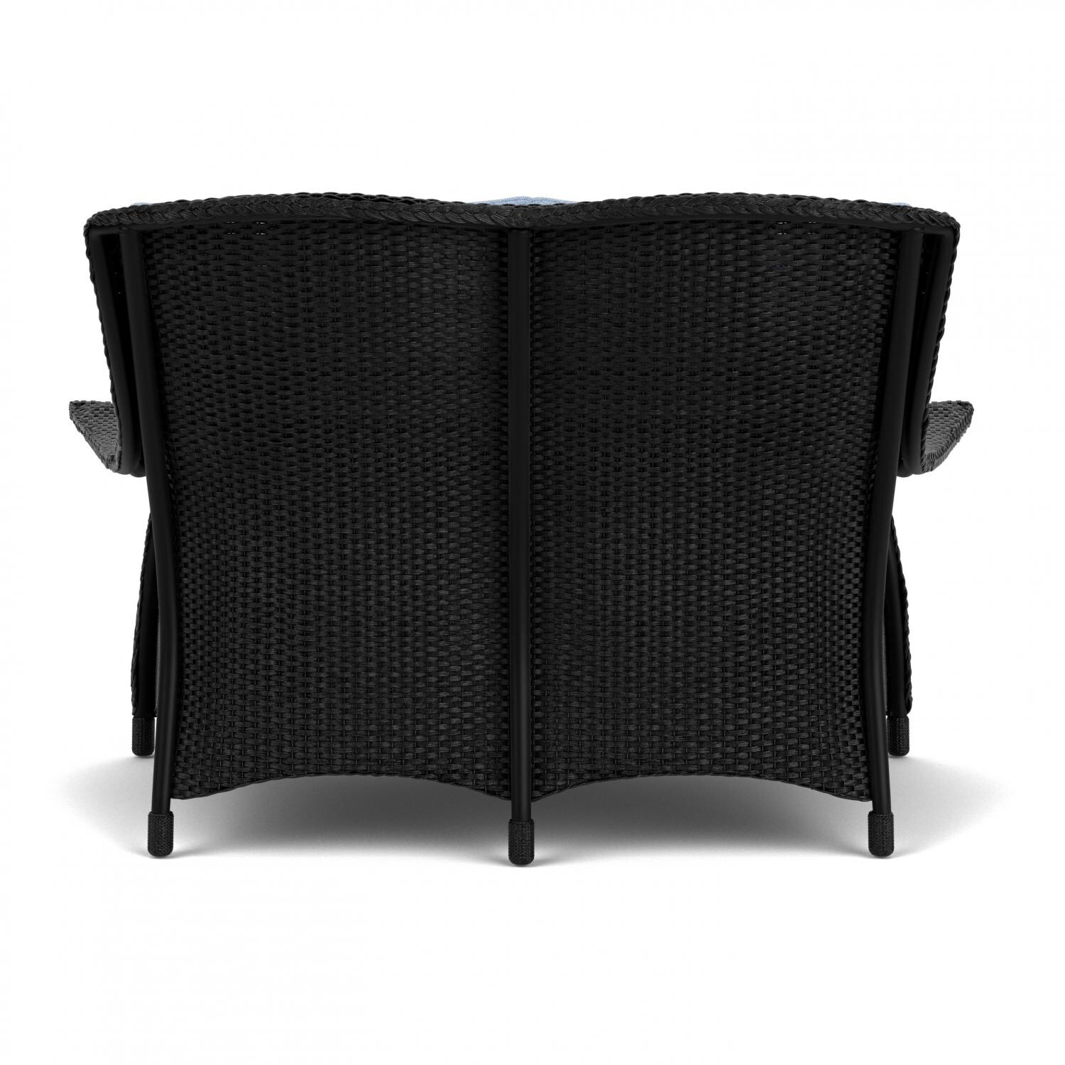 Lloyd Flanders Mandalay Loveseat in Ebony Finish with Demo Skyway fabric - Back thumbnail