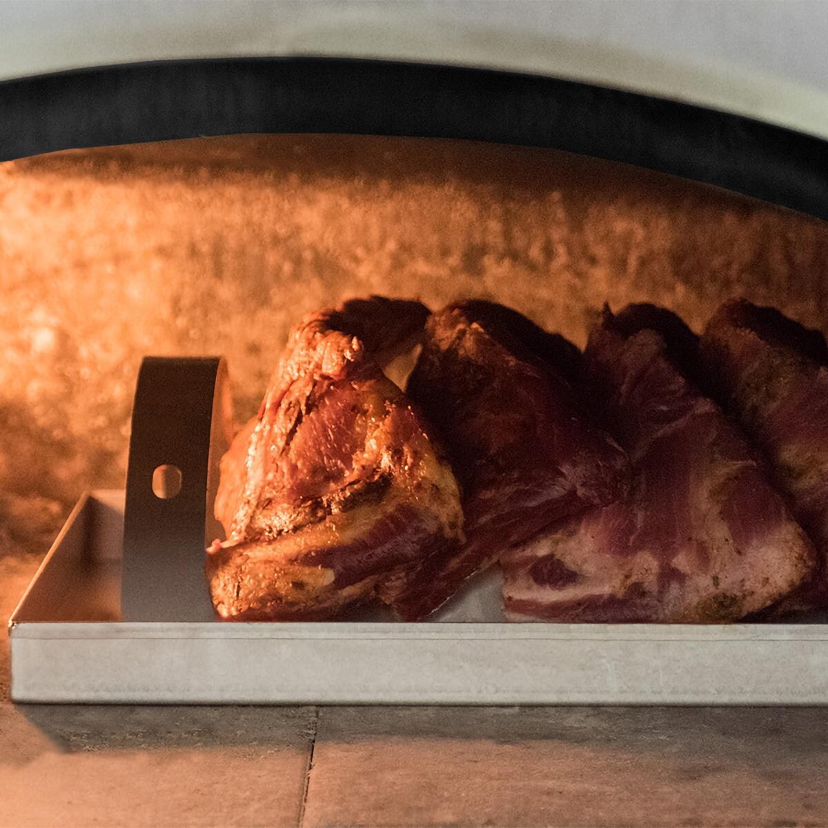 ALFA ACSUP-C30X40 Stainless Steel Rib Rack With Tray - Cooking Ribs thumbnail