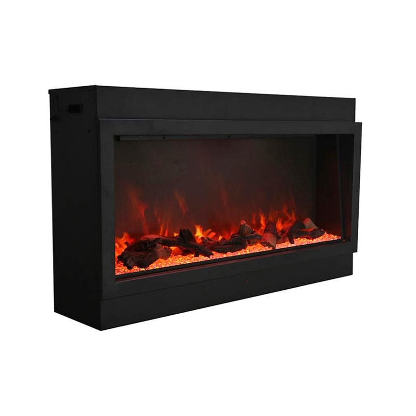 Amantii Panorama Series Exposed Enclosure - Orange W Logs - Angle thumbnail