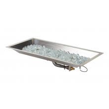 The Outdoor GreatRoom Company 24-Inch Rectangular Natural Gas Crystal Fire Burner - Stainless Steel - CF-1224-DIY image