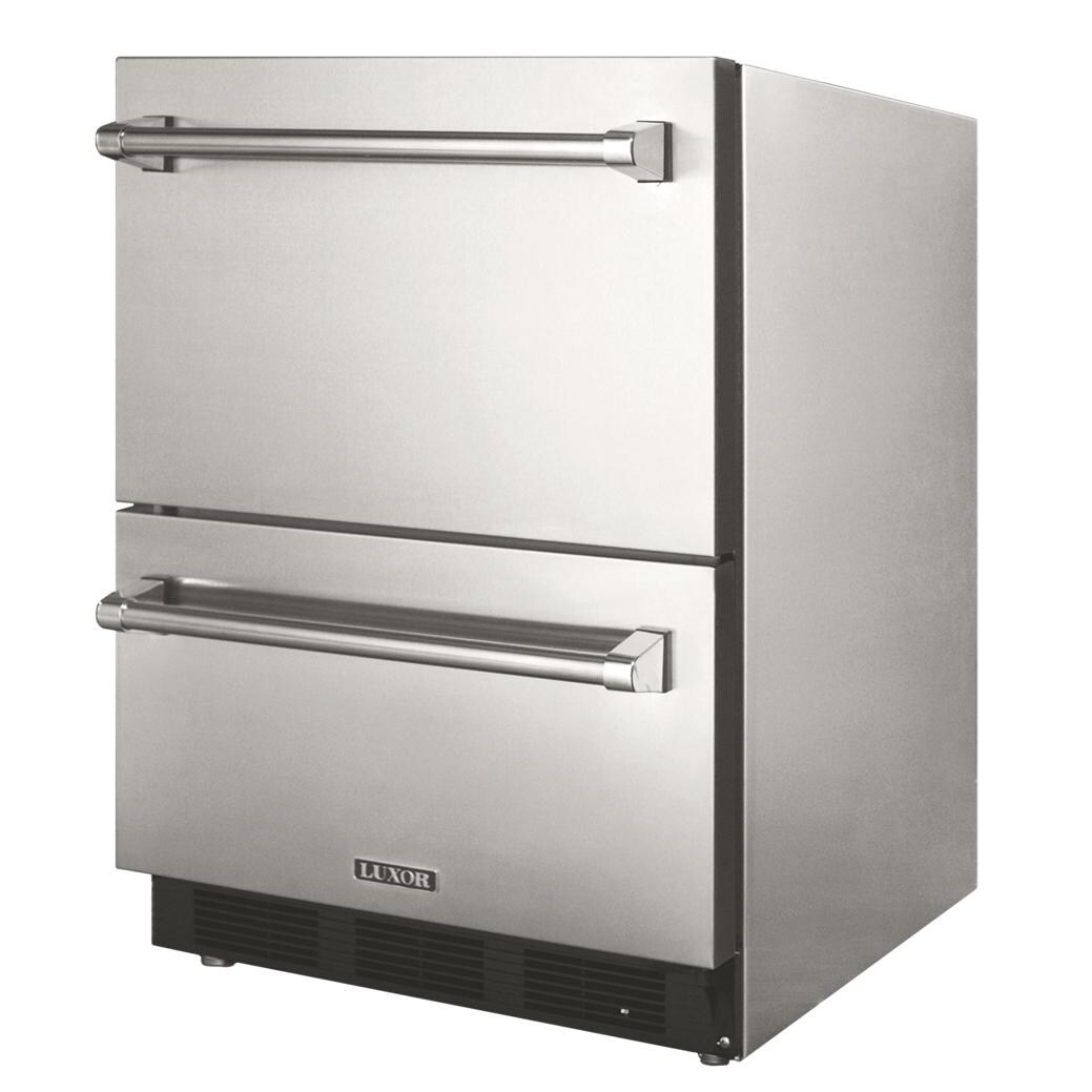 Luxor 24-Inch 4.5 Cu. Ft. Outdoor Stainless Steel Refrigerator Drawers - UL Approved - AHT-OD-RF2 thumbnail
