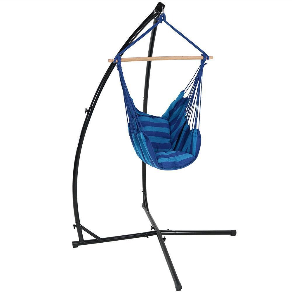 Ultimate Patio Hanging Hammock Chair Swing w/ X-Stand - Oasis thumbnail