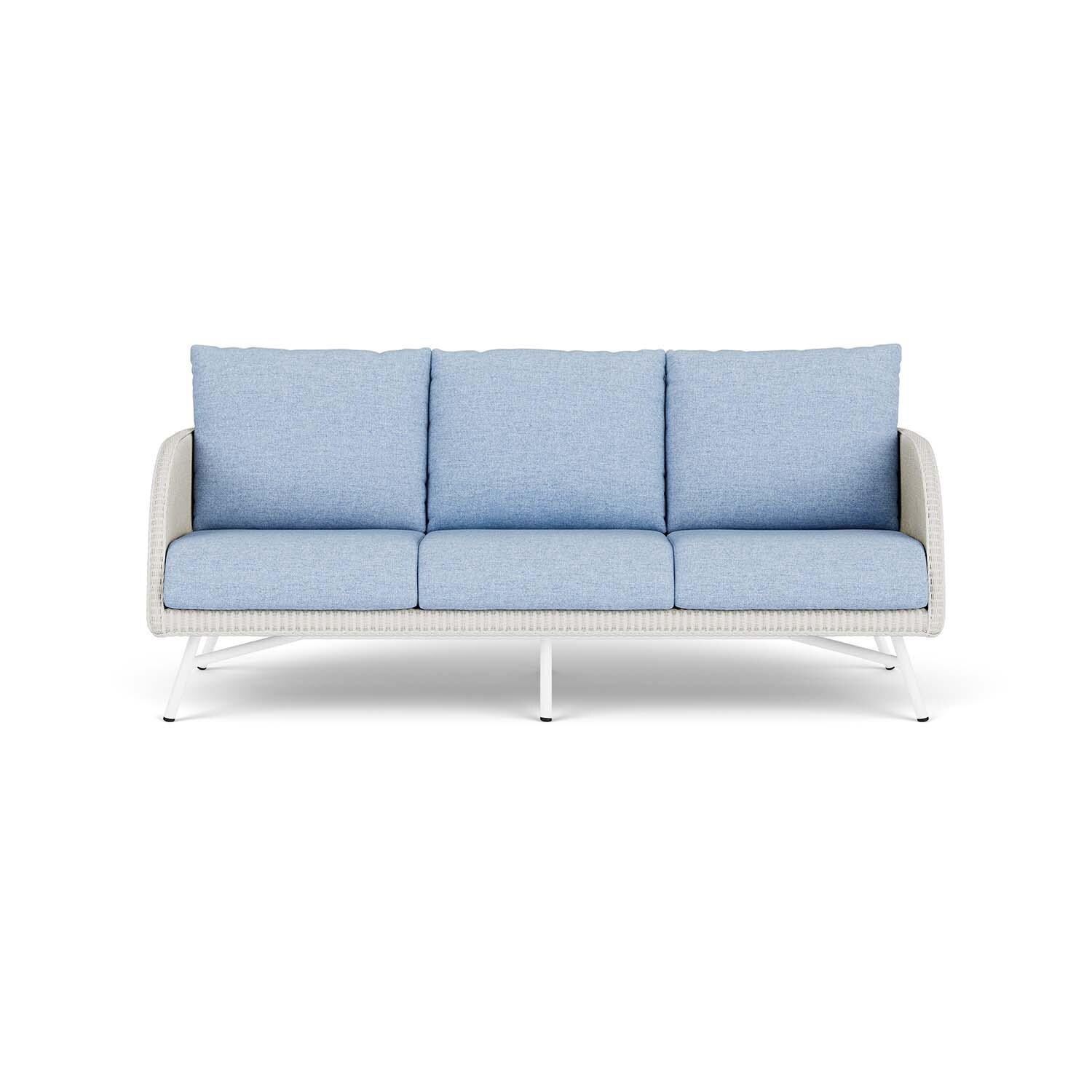 Lloyd Flanders Essence Sofa W/Demo Skyway Fabric - Matte White Finish thumbnail